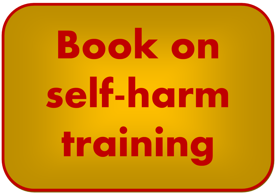 book on self-harm training button