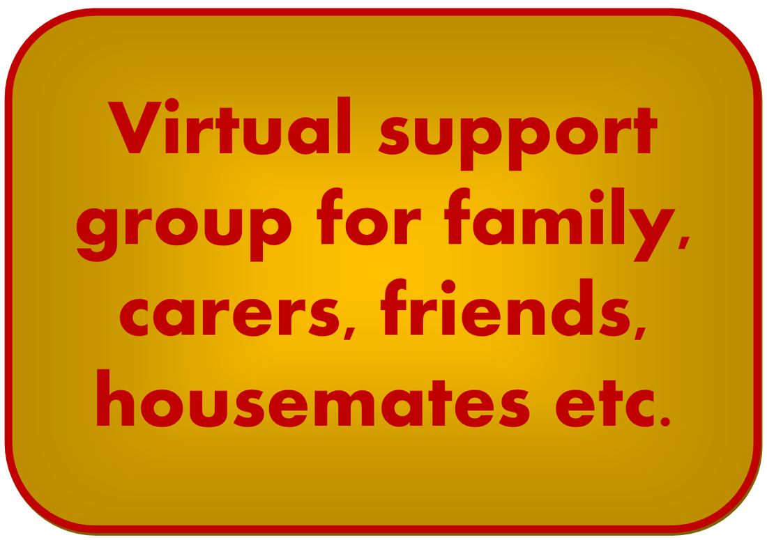 virtual support group for family carers friends housemates etc. button