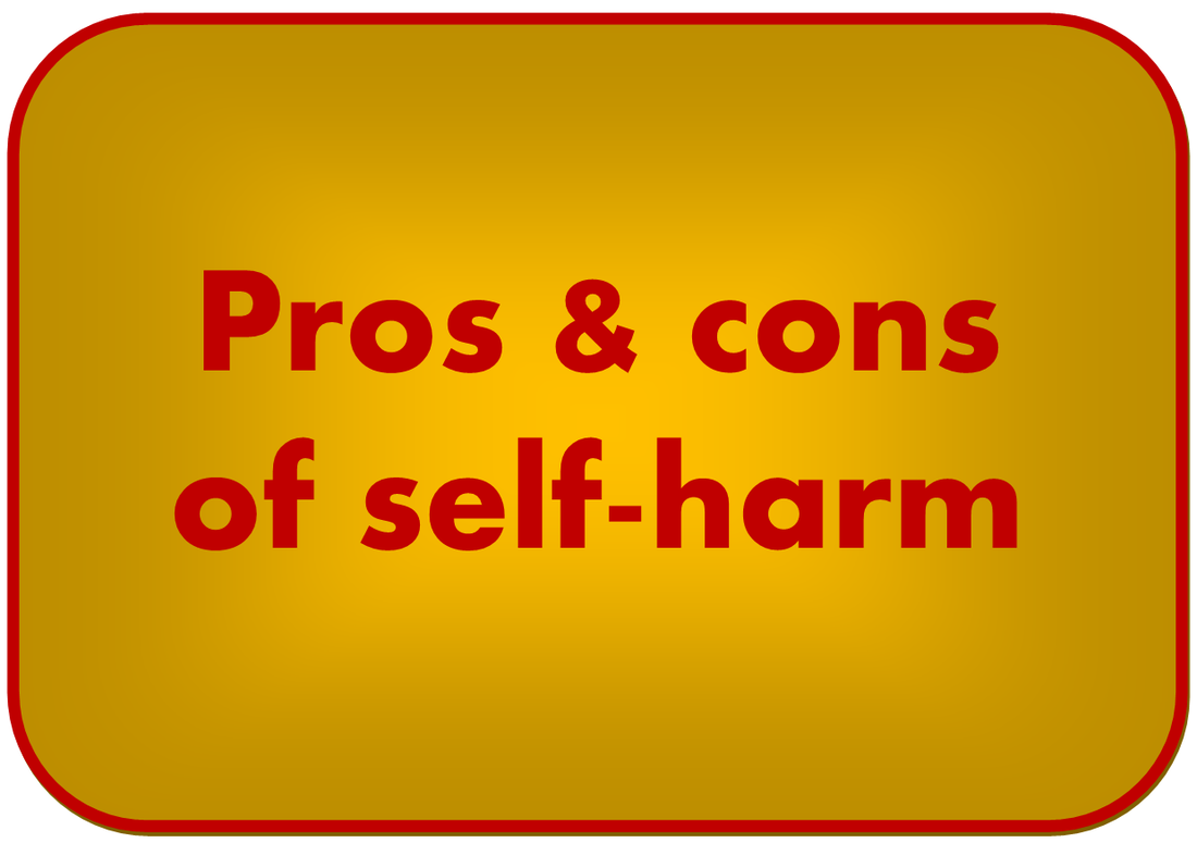 pros cons of self-harm resource button