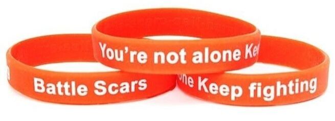 you're not alone keep fighting Battle Scars wristband adult youth