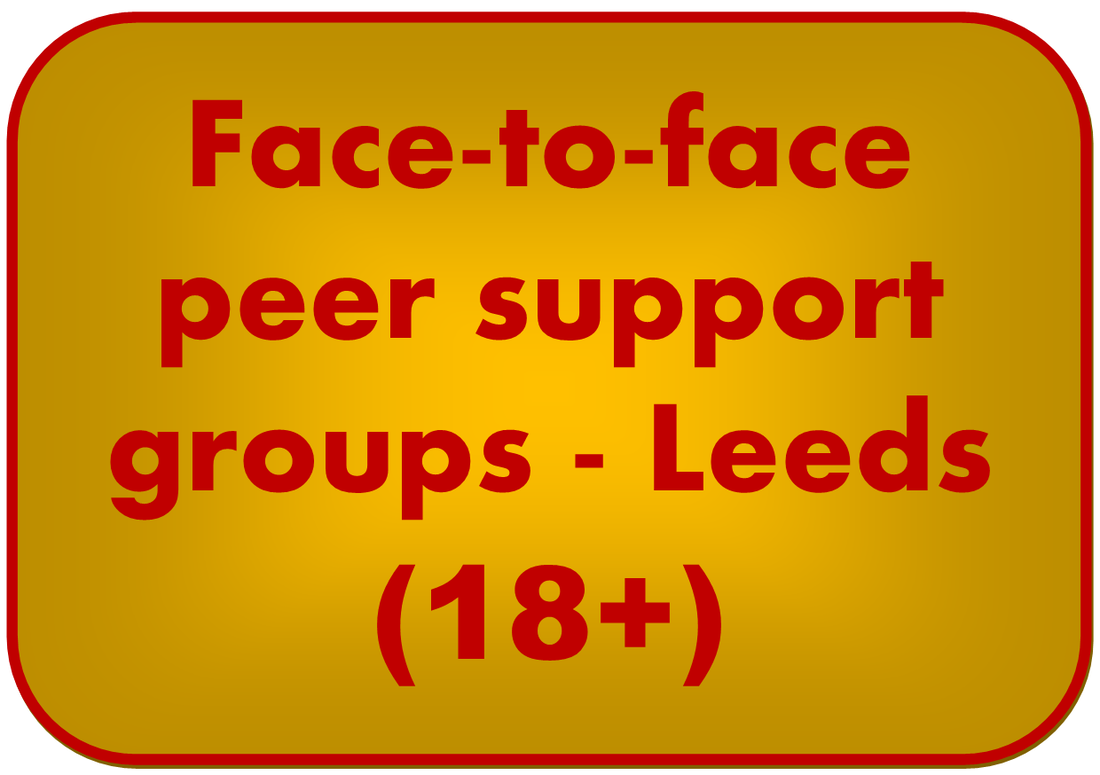 Face to face peer support groups Leeds 18 and over button